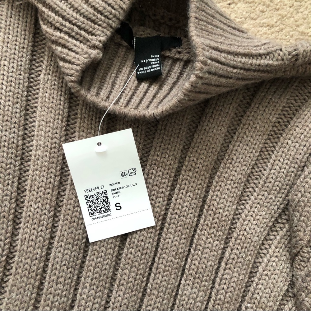 Gray Knit High Neck Sweater - Picture 6 of 6
